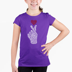 Girl's Word Art T-shirt - K-Pop